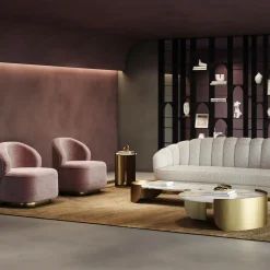 Nest Medium White Bouclé Sofa