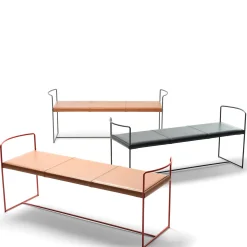 New Outline Black Bench by Alberto Colzani