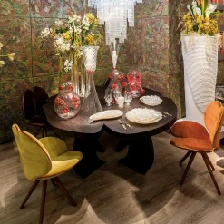 New Pansè Leather and Wood Chair