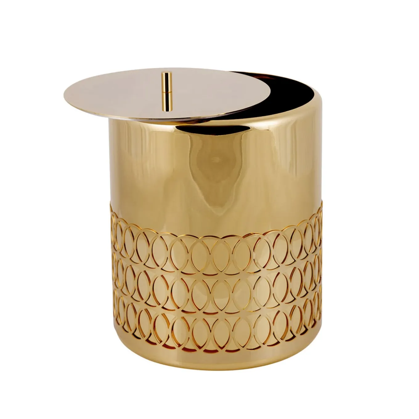 NEW YORK WASTE BASKET - GOLD