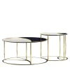 Nilo Set of 2 Calacatta Marble & Glass NestingTables