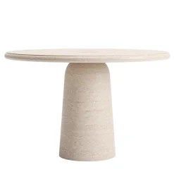 Nissa Beige Travertine Dining Table by Ivan Colominas
