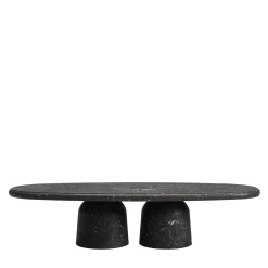 Nissa Oval Black Marquinia Marble Coffee Table by Ivan Colominas