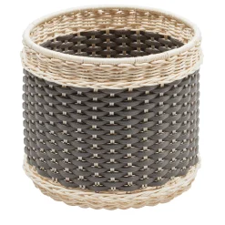 Nîmes Leather & Rattan Large Basket