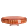 Noel Orange Glitter Glass Cake Stand