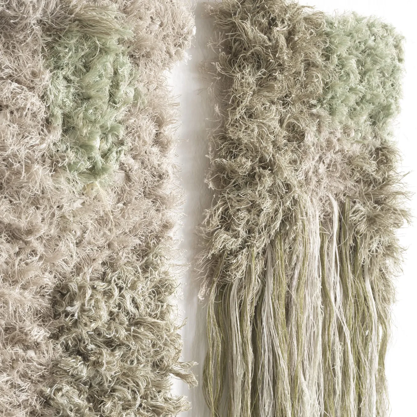 Noloom Surgis 005 Mint, Moss, Linen, Light Grey Diptych Tapestry