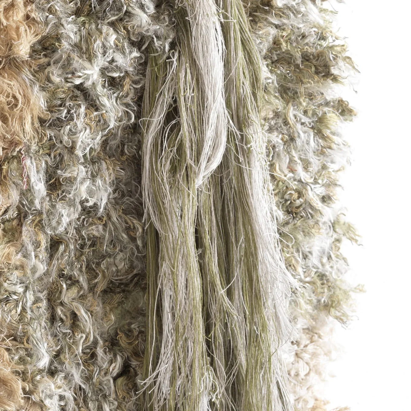 Noloom Surgis 007 Yellow, Leather, Green Tapestry