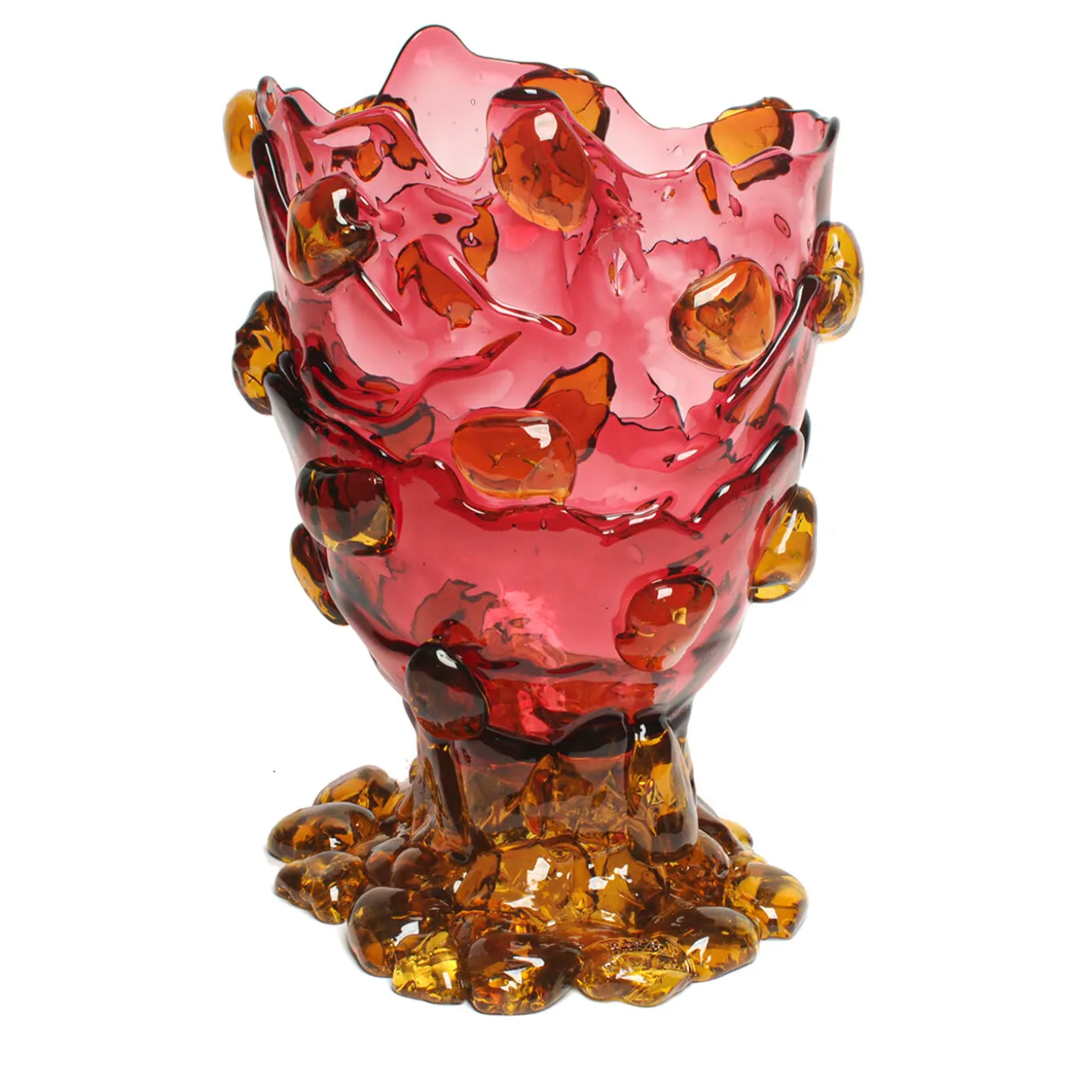 Nugget Red Resin Large Vase by Gaetano Pesce