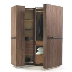 Nuit 2 -Door Walnut Closet by Giuliano Cappelletti