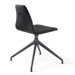 Nuki Black Swivel Chair with Bag Holder Hook