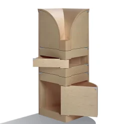 Nyn Corner Light Maple Wood Cabinet