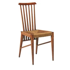 Oak and Straw Chair by Norberto Marchi