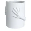 Obice David's Hands White Decorative Vase