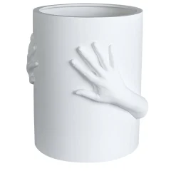 Obice David's Hands White Decorative Vase