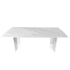 Oblong Steven Table in White Marble
