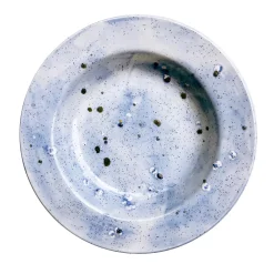 Ocean Mottled Blue Soup Plate