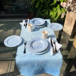 Ocean Mottled Blue Soup Plate