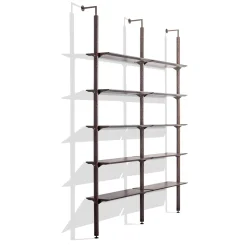 Octagon Ash Wood Bookshelf with 10 Shelves by Norberto Delfinetti