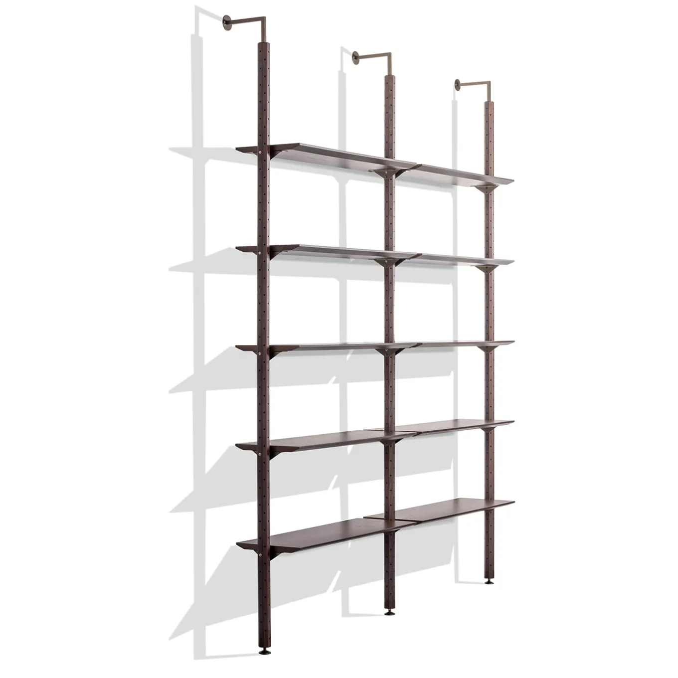 Octagon Ash Wood Bookshelf with 10 Shelves by Norberto Delfinetti