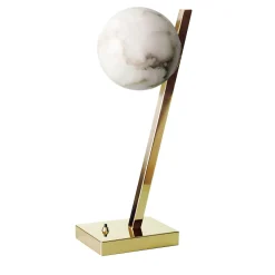 Offset Table Lamp in Polished Brass
