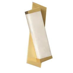 Offset Wall Sconce in Satin Brass