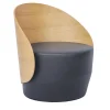 Ohr Oak Black Swivel Armchair