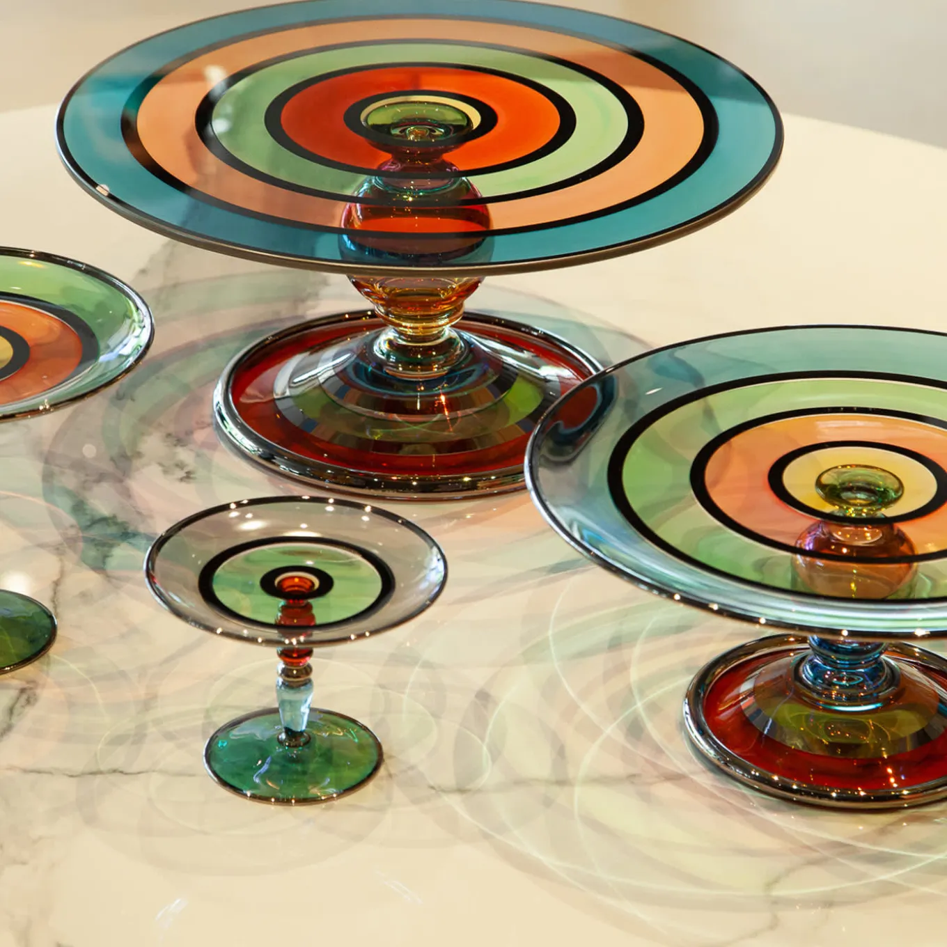 Olimpia Ø 33 cm Polychrome Cake Stand