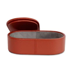 Oltrarno Small Persian Red Wood & Leather Box with Lid