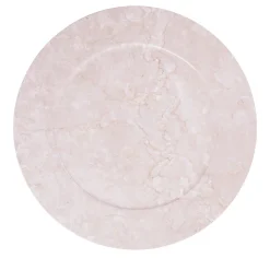 Omero Plate in White Botticino Marble