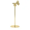 Omini Climber Tall Candlestick in Polished Brass By Stefano Giovannoni