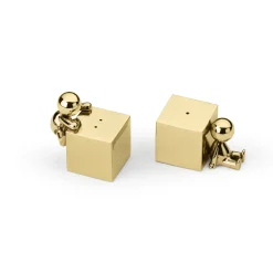 Omini Salt and Pepper Shakers in Polished Brass Finish