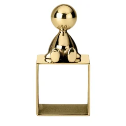 Omini Top Napkin Ring in Polished Brass By Stefano Giovannoni