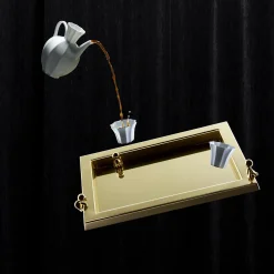 Omini Tray in Polished Brass By Stefano Giovannoni