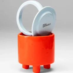 Omotetia Stabilo Orange & Light Blue Ceramic Jar