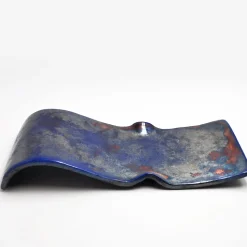 Onda Piccola Coppery/Blue Centerpiece Plate by Nino Basso
