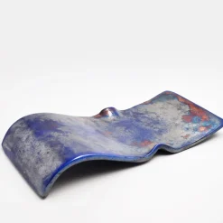 Onda Piccola Coppery/Blue Centerpiece Plate by Nino Basso