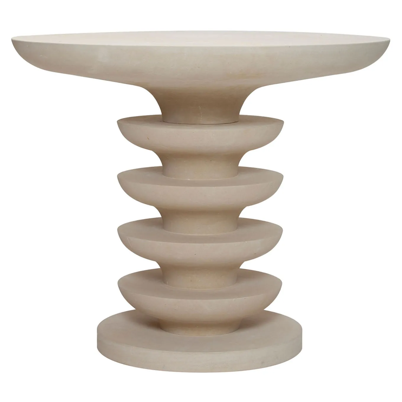Ondulation Limestone Side Table by Matali Crasset