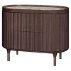 Opale Channeled Walnut Nightstand