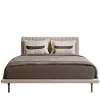 Opale Small Channeled Beige Double Bed