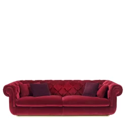 Opera Burgundy Sofa by Stefano Giovannoni
