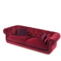 Opera Burgundy Sofa by Stefano Giovannoni