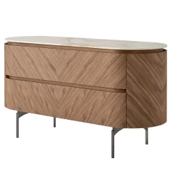 Opera Dresser in Walnut Canaletto with Calacatta Ceramic Top