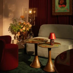 Opera' Tall Polychrome Metal Side Table