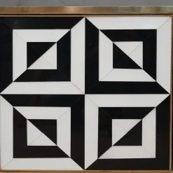 Optical Black and White Sideboard