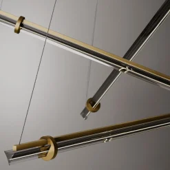 Optical Suspension 3’S Lamp In Smoke Grey Glass