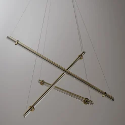 Optical Suspension 3’S Lamp In Smoke Grey Glass