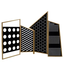 Opto Folding Screen Room Divider - Black