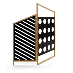 Opto Folding Screen Room Divider - Black