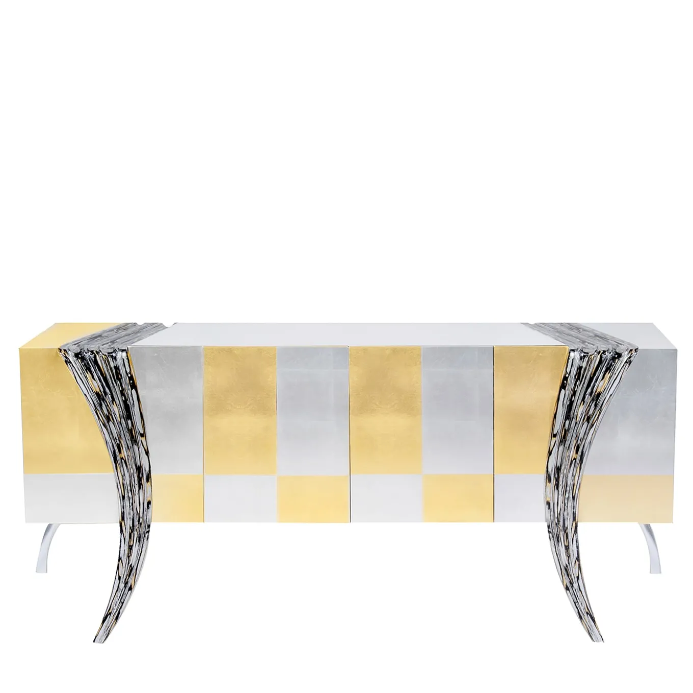 Opus Gold and Silver Sideboard by Carlo Rampazzi