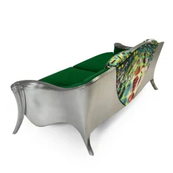 Opus Stupendo Metallica Green Sofa by Carlo Rampazzi